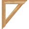 Ekena Millwork Traditional Traditional Rough Sawn Bracket w/ Offset Brace, Western Red Cedar, 6"W x 28"D x 32"H BKT0604X28X32TRA01RWR - alternate 2